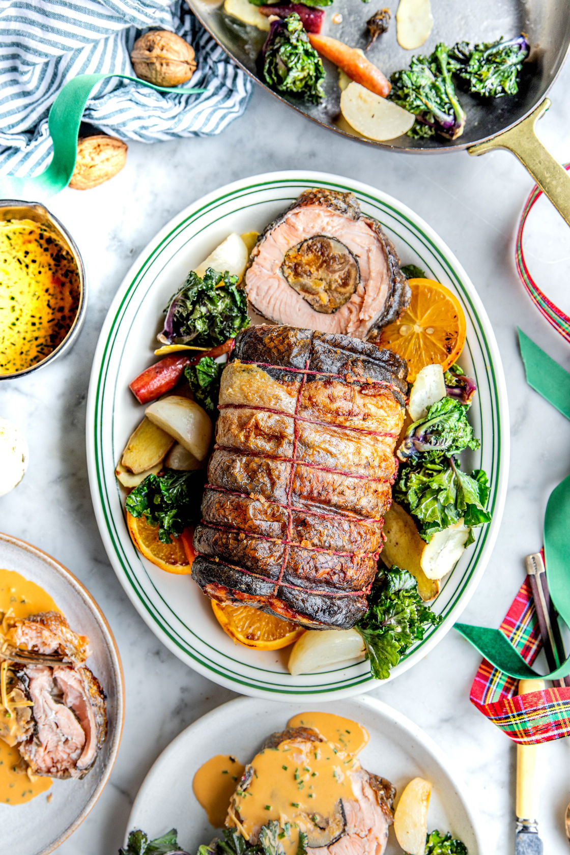 Boned and Rolled Organic Irish Salmon with Persian Stuffing - Image 6